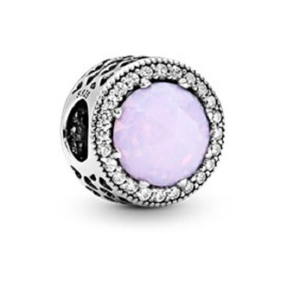 New Pandora Radiant Hearts Charm Opalescent Pink 791725 - Picture 3 of 5